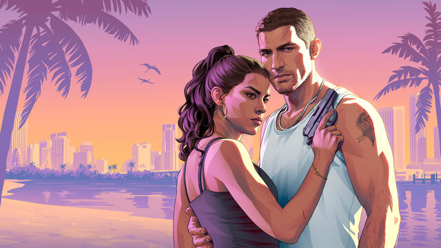 Jason and Lucia in official GTA 6 key art